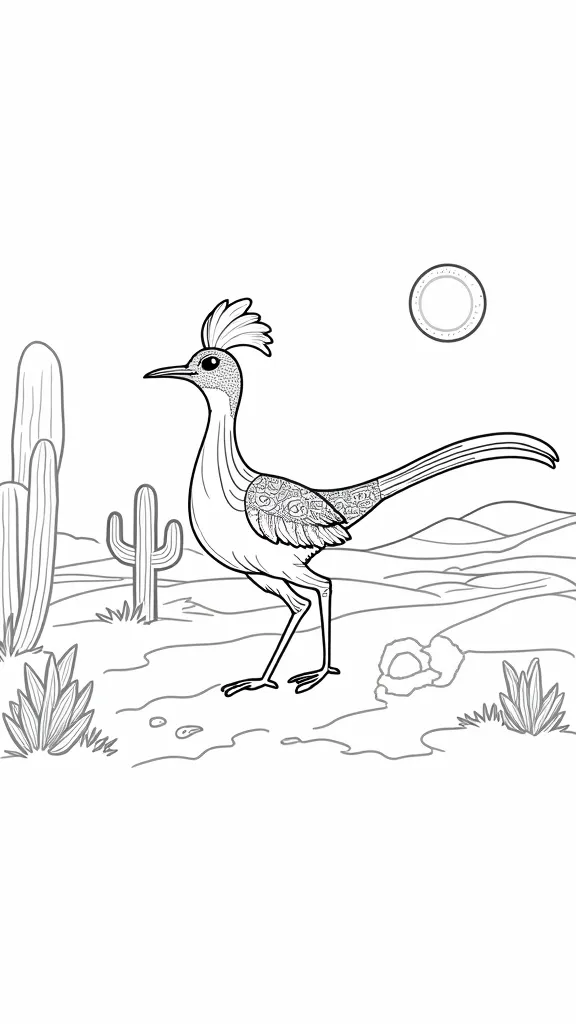 Página para colorear de Roadrunner